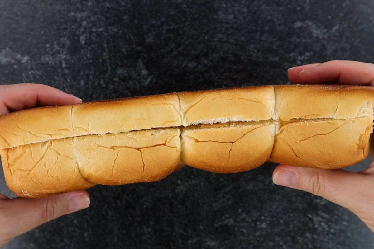 rolls sliced in half
