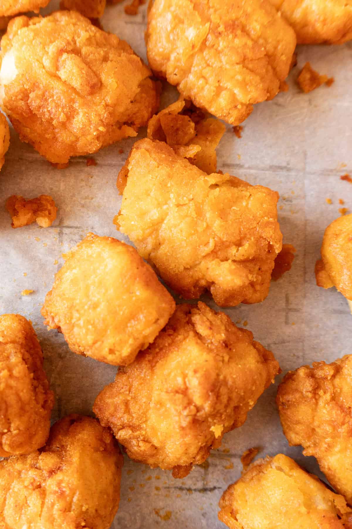 close up of grilled nuggets
