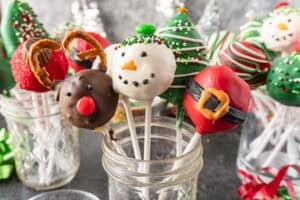cake pops in mason jar.