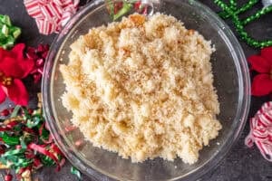 crumbled cake.