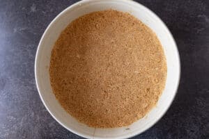 graham cracker crust in springform pan