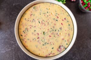 cheesecake baked before removing from springform pan