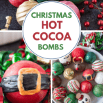 Christmas hot cocoa bombs pinterest image