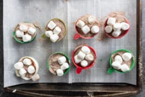 filling hot cocoa bombs with hot cocoa powder