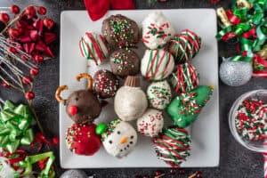 christmas oreo balls decorated fun