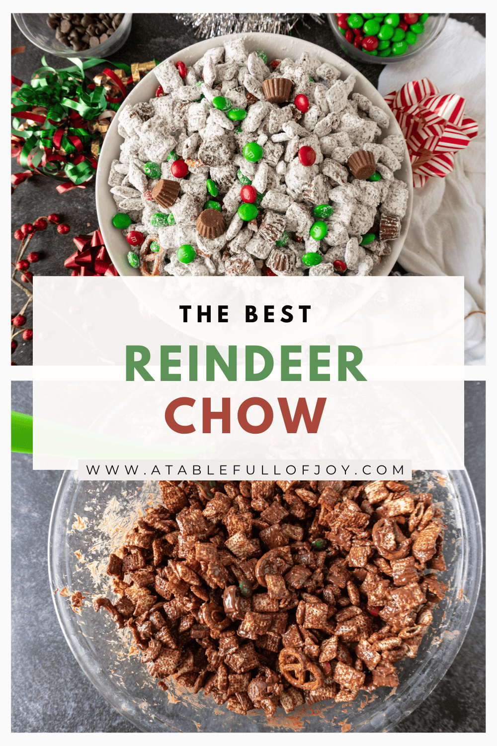 Christmas Muddy Buddies Pinterest Image