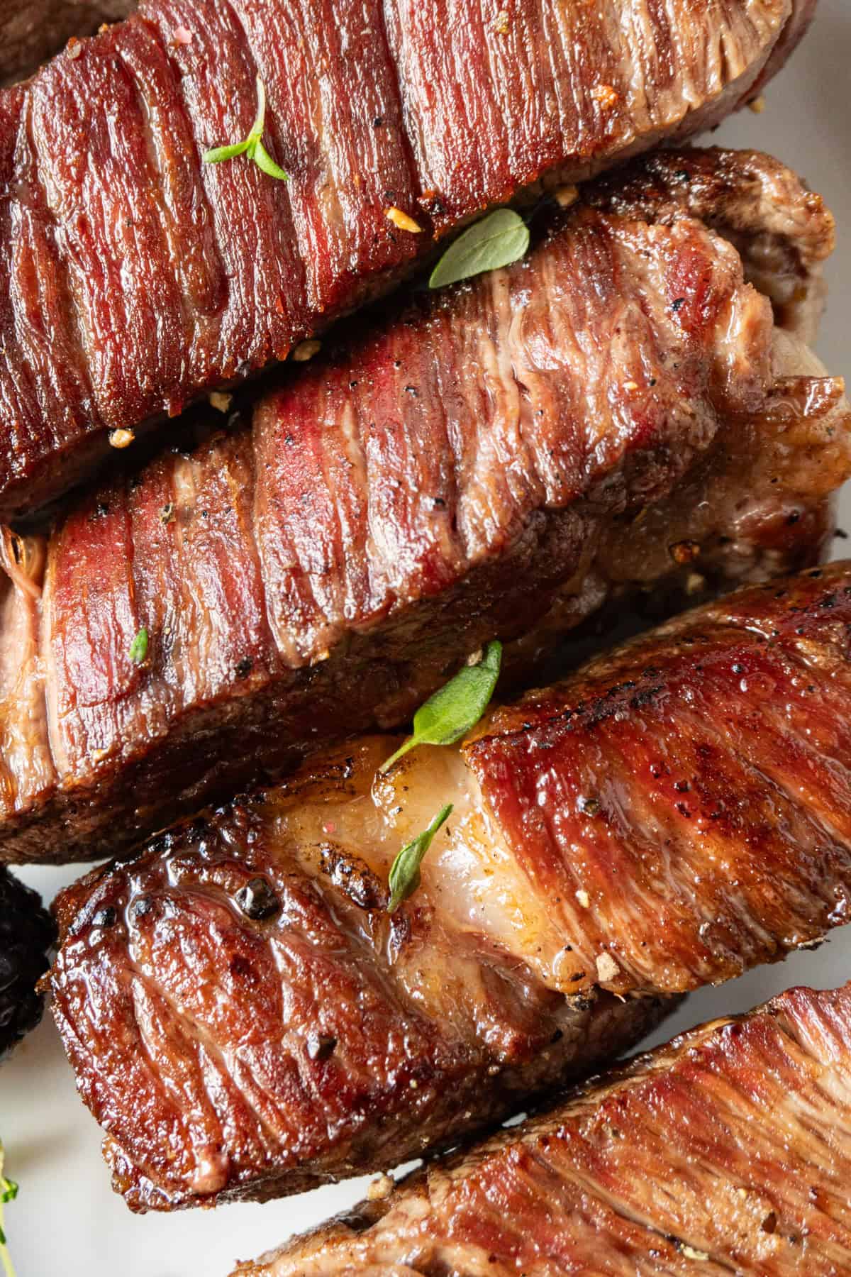 close up of filet medallions