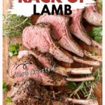 Herb Crusted Rack of Lamb Pinterest image.